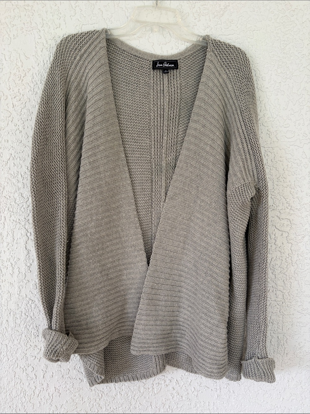 Sam Edelman grey  Open-Front Knit Cardigan size M